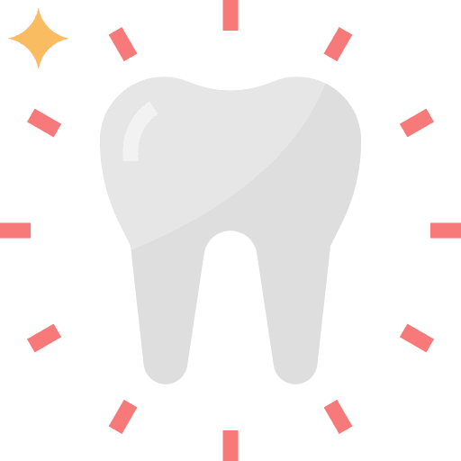 Tooth clear dentist tools and utensils icon