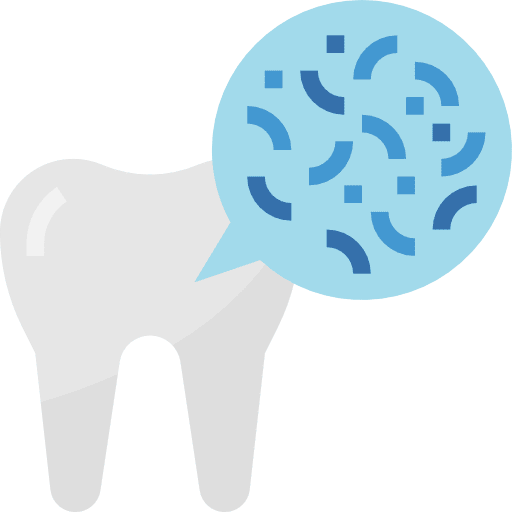Bacteria dentist dental tooth icon