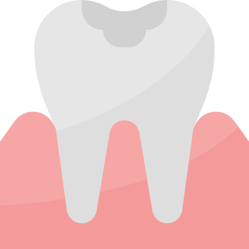 Tooth decay broken healthcare and medical icon