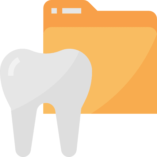 Dental document folder dental icon