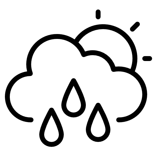 Cloudy sky clouds raining icon