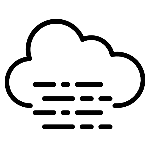 Foog winter cloud outline sun icon