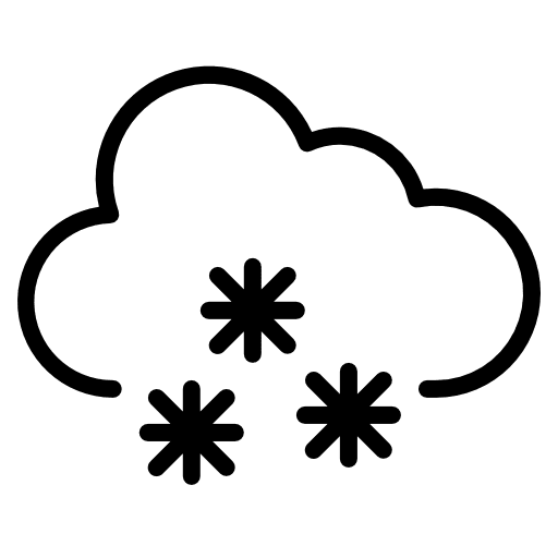 Snowy forecast cold weather icon