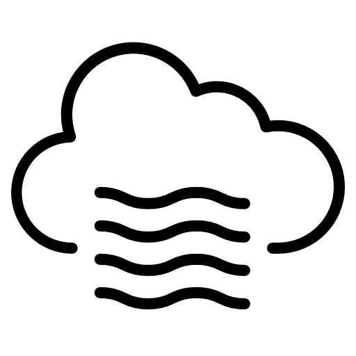 Windy cloud sky wind icon