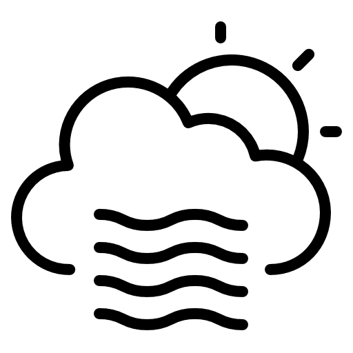 Cloudy clouds and sun sunny cloud icon