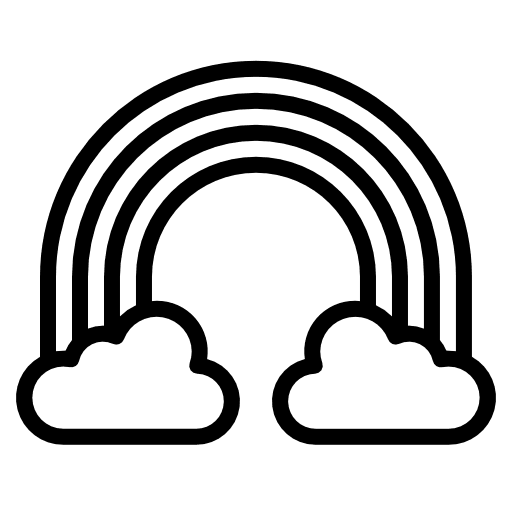 Rainbow weather rainbow spectrum icon
