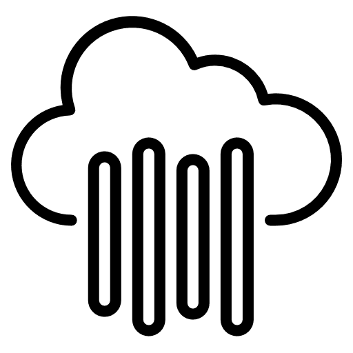 Rainy sky rain rainy icon