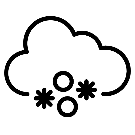 Snowy moon cold winter icon