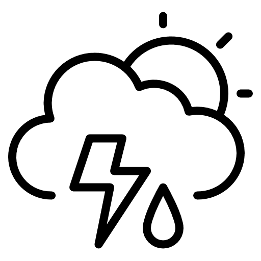 Storm bolt clouds thunderstorm icon