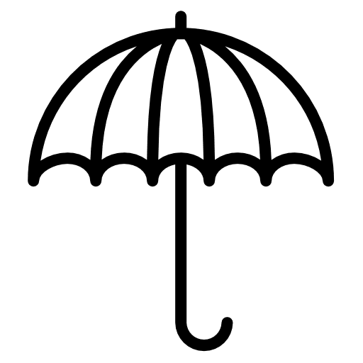 Umbrella tools and utensils rain protection icon