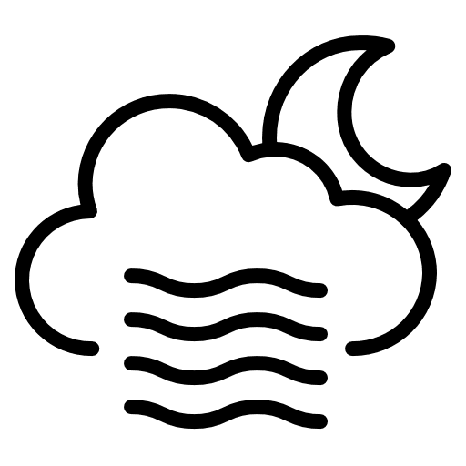 Windy blowing cloud weather icon