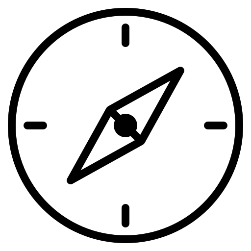 Compass tools and utensils technology maps and location icon
