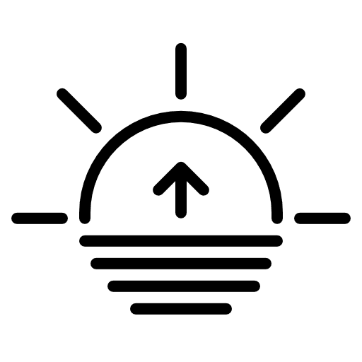 Sunrise evening dawn weather icon