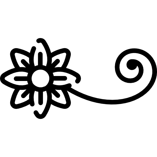 Floral design design flower curves floral design icon