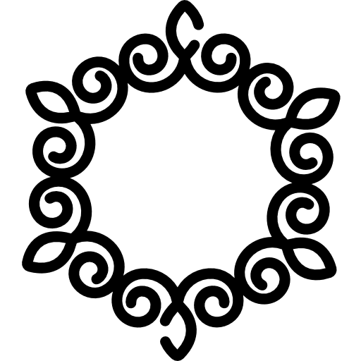 Floral design floral design flower curves icon