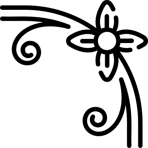 Floral design floral flower curves design icon