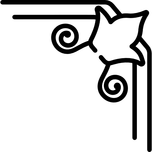 Floral design flower curves art floral icon