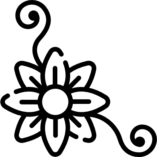 Floral design flower curves flower design nature icon