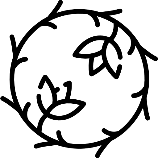 Floral design flower curves art design icon