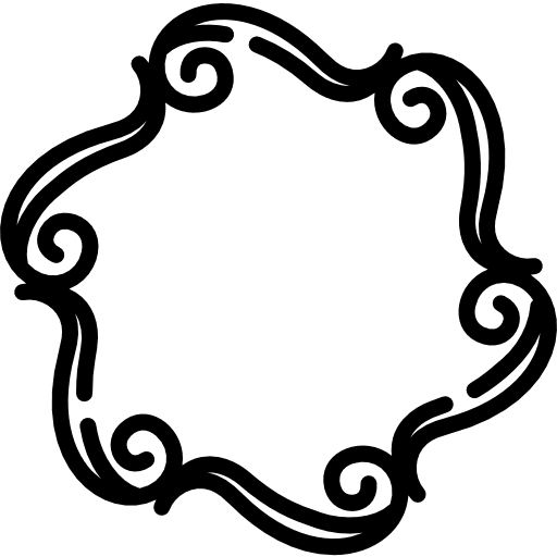 Floral design flower curves floral design art icon