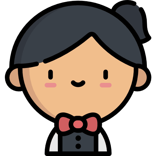 Waitress professions and jobs user smile icon