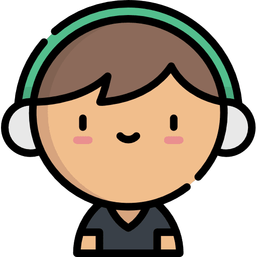 Dj headphones profession user icon