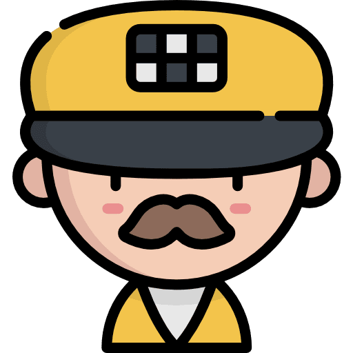 Taxi driver profile user profession icon