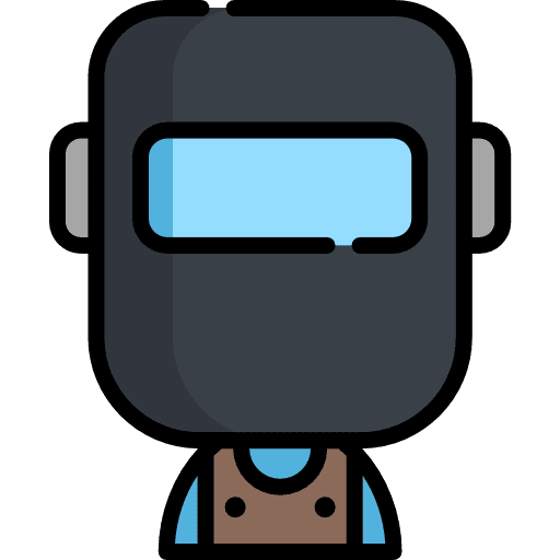 Welder protection welder person icon