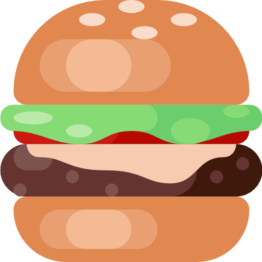 Hamburger sandwich food and restaurant junk food icon