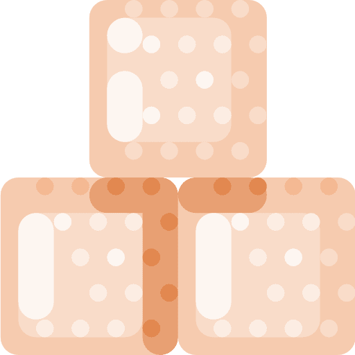 Sugar cube candy cube pile icon