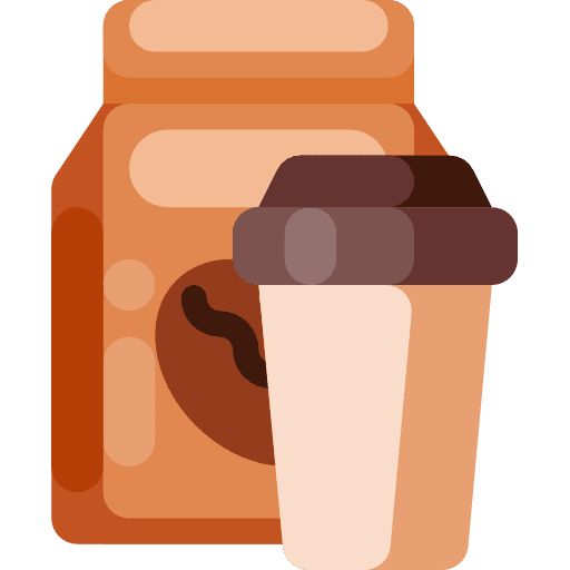 Take away coffee shop food coffee bag icon
