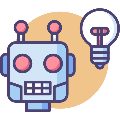 Artificial intelligence electronics automaton ai icon