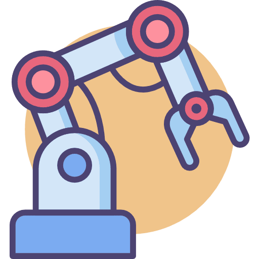 Robotic arm robotic arm industry plant icon