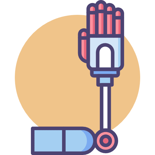 Robotic arm electronics robot bionic arm icon