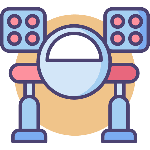 Robot strategy electronics militar icon