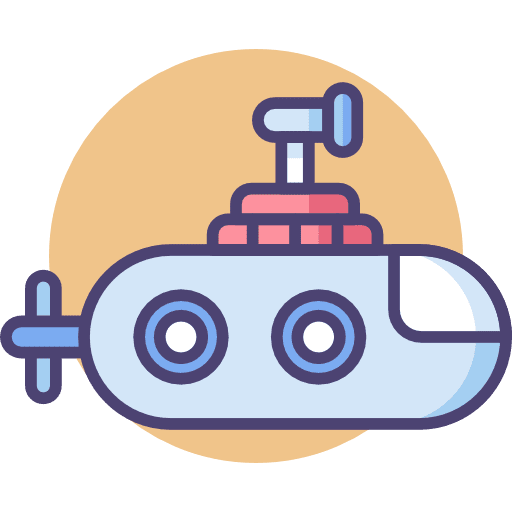 Submarine submarine nautical transportation icon