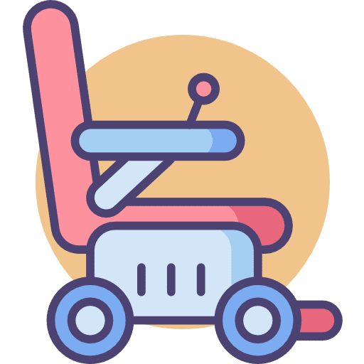 Wheelchair medical transport healthcare and medical icon