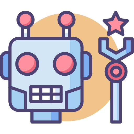 Robot futurist sci fi science fiction icon