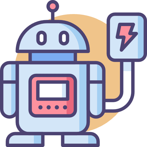 Robot technology electronics futuristic icon