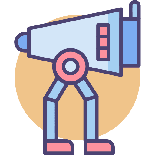 Robot technology science fiction electronics icon