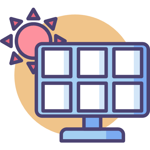 Solar panel solar energy renewable energy architecture and city icon