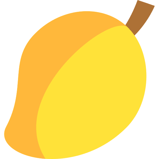 Mango fruit vegetarian food and restaurant icon