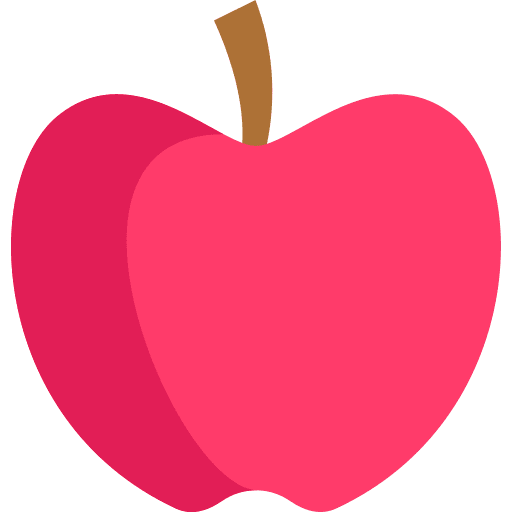 Apple fruit healthy food organic icon