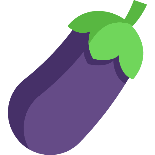 Aubergine vegetarian food and restaurant healthy food icon