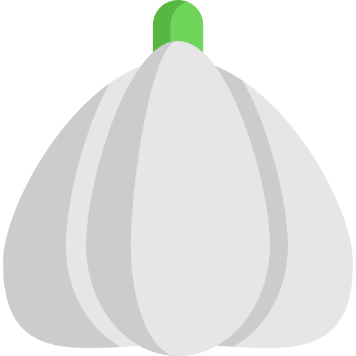 Garlic vegetable food and restaurant vegetarian icon