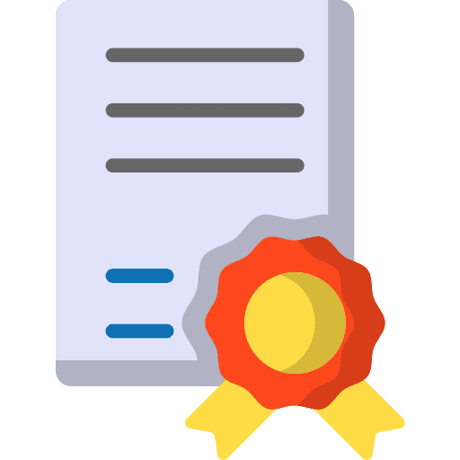 Certificate patent certificate files and folders icon