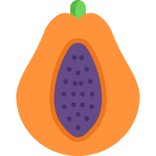 Papaya food and restaurant vegetarian fruit icon