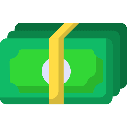 Money bundle stack business icon