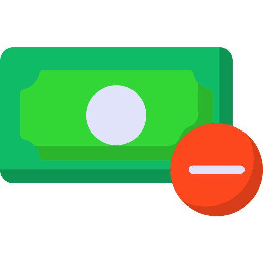 Outcome bill business and finance banknote icon