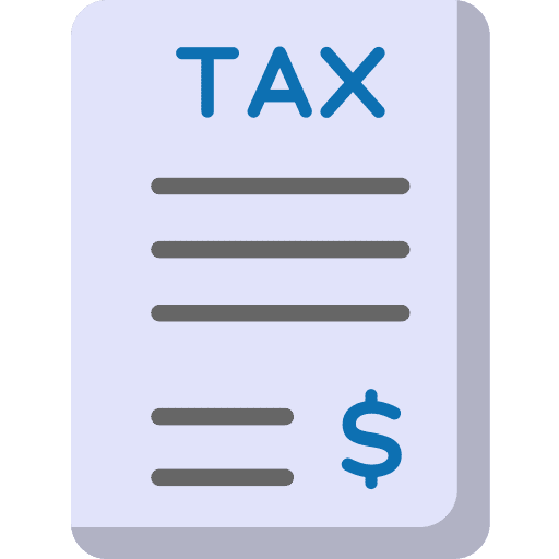 Tax percent tax payment icon